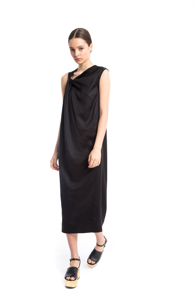 Dasha V.2 Black Midi Dress