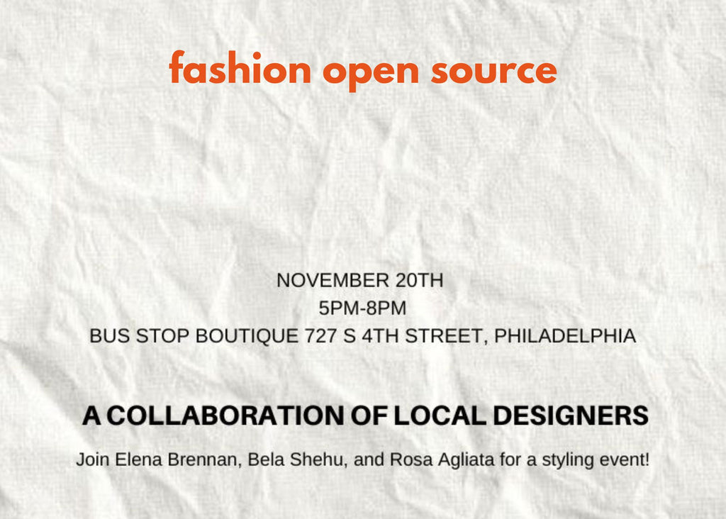 JOIN PHILADELPHIA'S FALL FASHION MIXER: A COLLABORATION OF LOCAL DESIGNERS AT BUS STOP BOUTIQUE