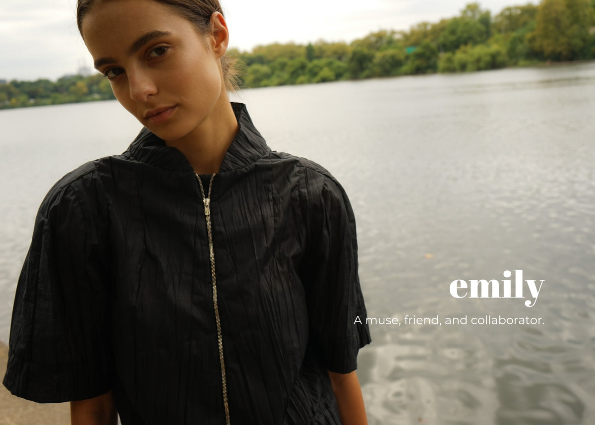 Emily Statkun NINObrand shares an editorial story with muse Emily Statkun