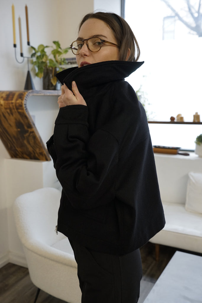 Raza Wool/Cashmere Jacket with 2-Way Zipper