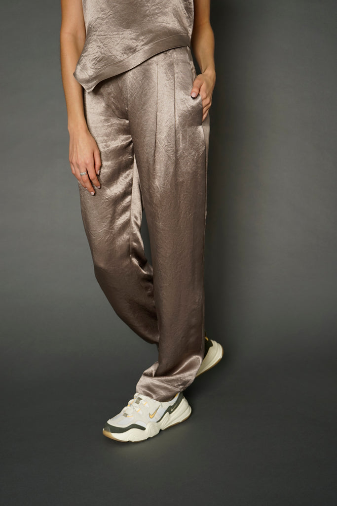 Dax Champagne Pleated Full Pants