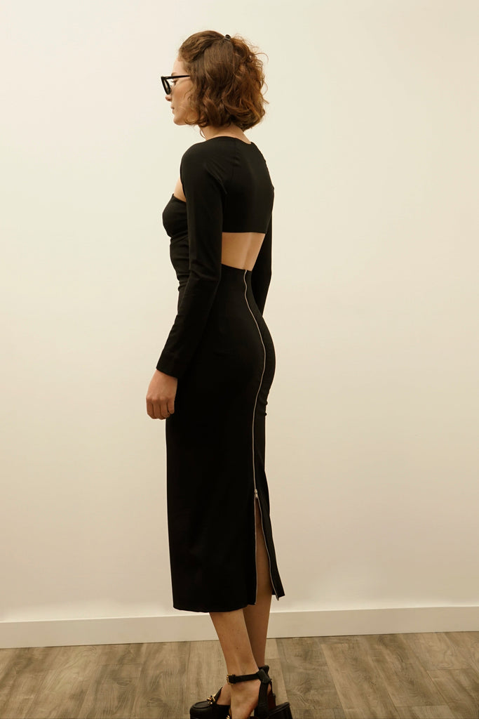 Gabby Black Knit Bodycon Dress – NINObrand