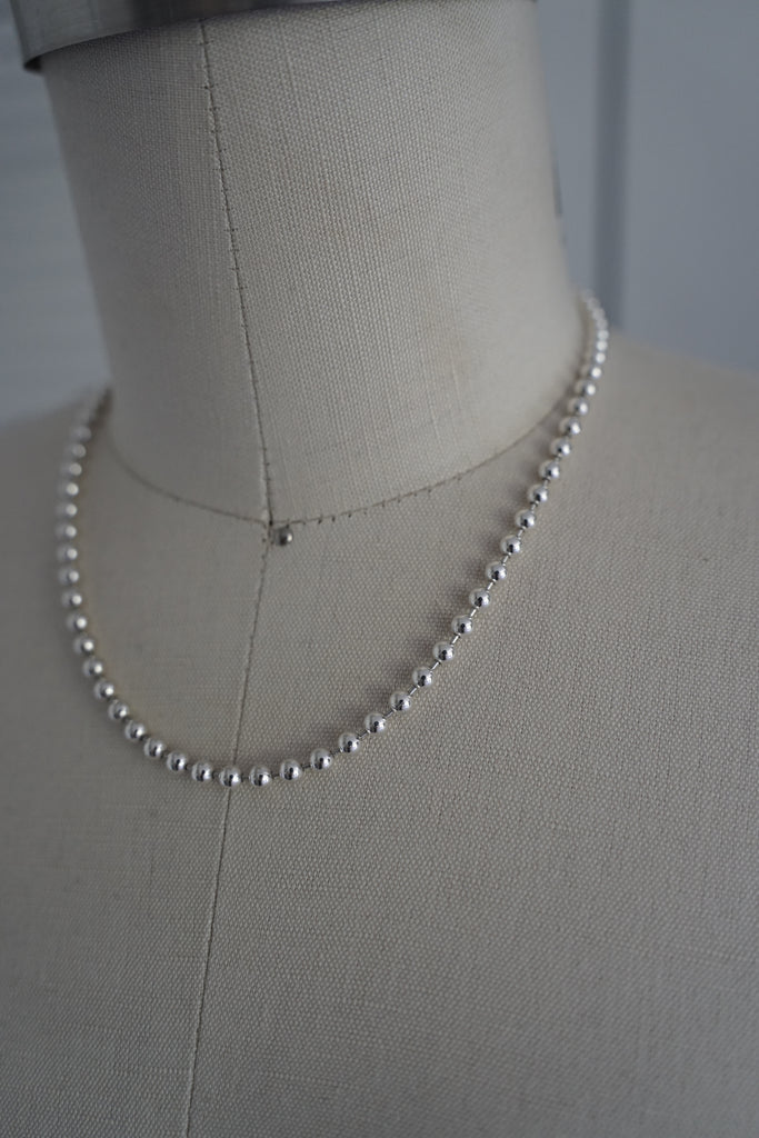 Sterling Silver Classic Ball Chain Minimal Necklace