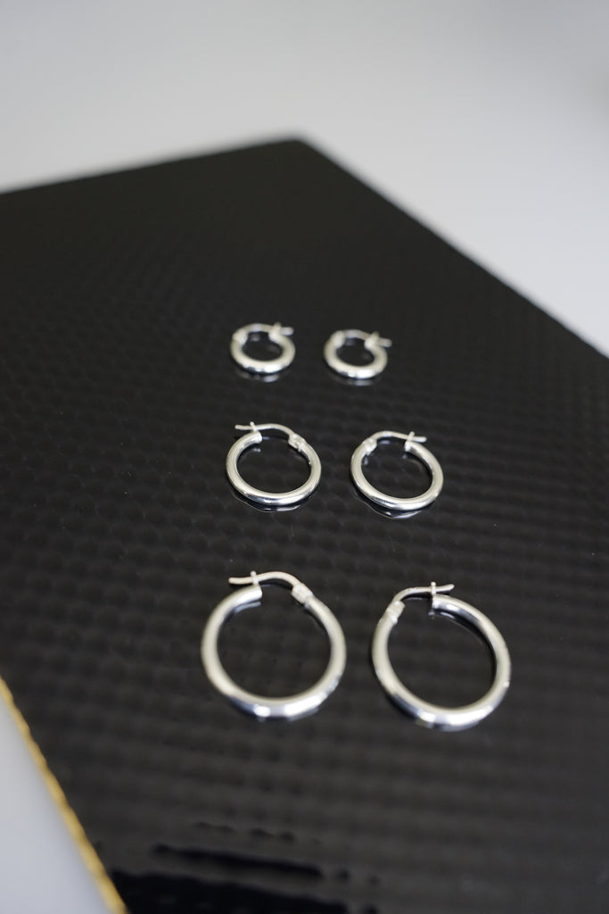 Sterling Silver Classic Hoop Earrings