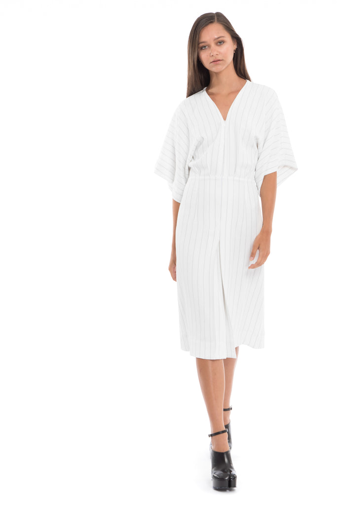 Della White Kimono Sleeve Dress